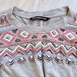 Embroidered cotton top